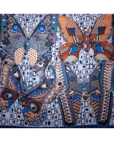 Carré Hermès aux motifs géométriques