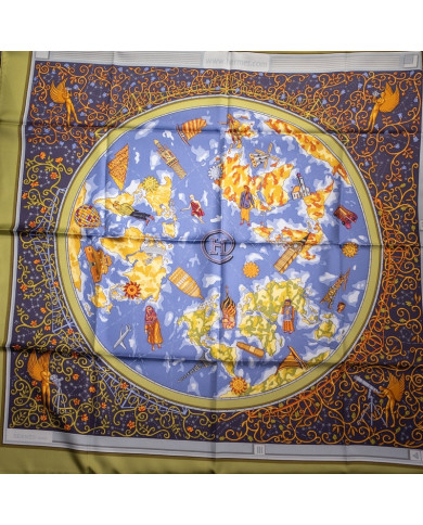 Carré Hermès carte du monde
