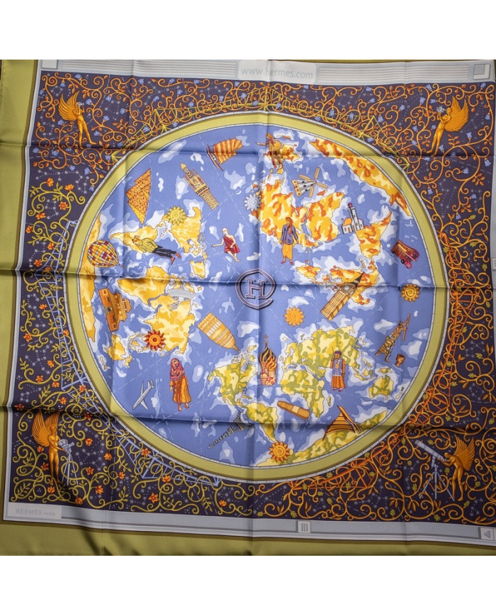 Carré Hermès carte du monde