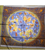 Carré Hermès carte du monde